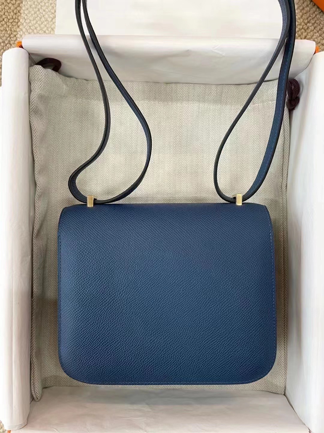 에르메스 콘스탄스18 딥블루 금장 앱송